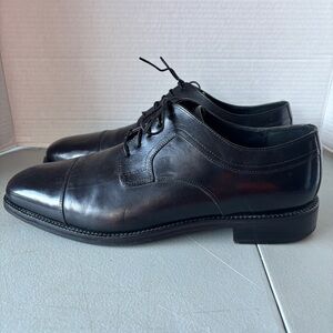 Men's Black Cole Haan Lace Up Dress Oxfords Wing Tip Size 12M C01630